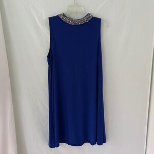 Nik and Nash Dress XL Blue Sleeveless Embellished Collar Party Cocktail‎